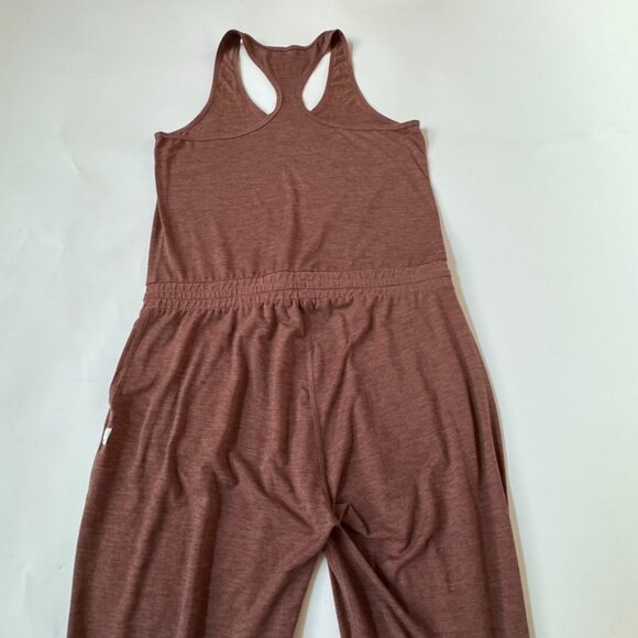 Vuori Womens M VW426 Jumpsuit Racerback Romper Dark Terracotta Red Brown Lux - Picture 9 of 10